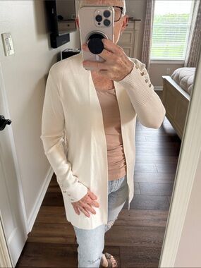 Cyrus Drape Front Mid Length Cardigan